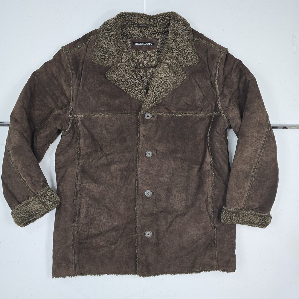 Steve Madden Men XL Real Suede/faux shearling (Sherpa) Lining Car coat/jacket